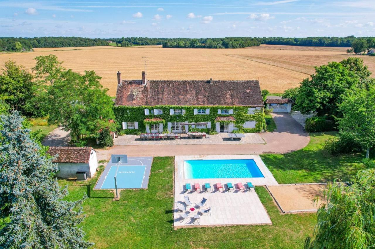Crazy Villa Etisseaux 45 - Heated Pool - Volley Court - 1H30 Paris - 45P Saint-Maurice-sur-Aveyron Ngoại thất bức ảnh