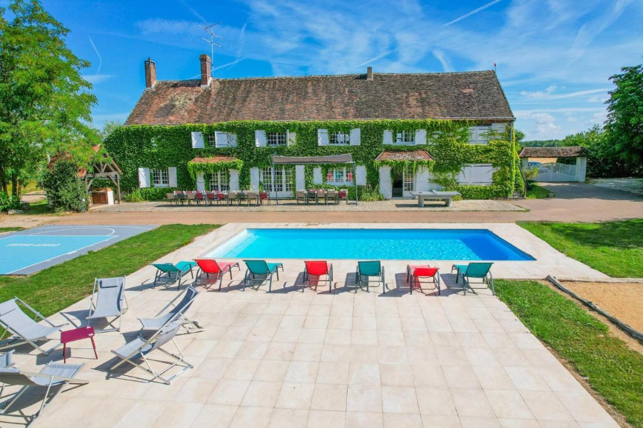 Crazy Villa Etisseaux 45 - Heated Pool - Volley Court - 1H30 Paris - 45P Saint-Maurice-sur-Aveyron Ngoại thất bức ảnh