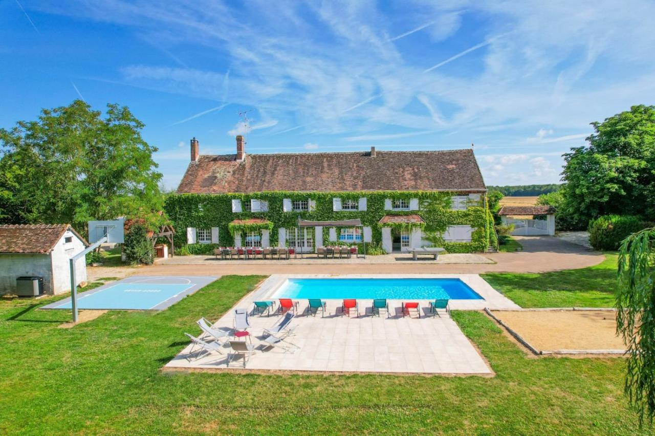 Crazy Villa Etisseaux 45 - Heated Pool - Volley Court - 1H30 Paris - 45P Saint-Maurice-sur-Aveyron Ngoại thất bức ảnh